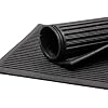 Non-Slip Outdoor Boot Scraper Mat, Heavy Duty Rubber Front Door Mat with Ribbed Dirt Scraper Surface, 60 x 40 cm