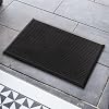 Non-Slip Outdoor Boot Scraper Mat, Heavy Duty Rubber Front Door Mat with Ribbed Dirt Scraper Surface, 60 x 40 cm